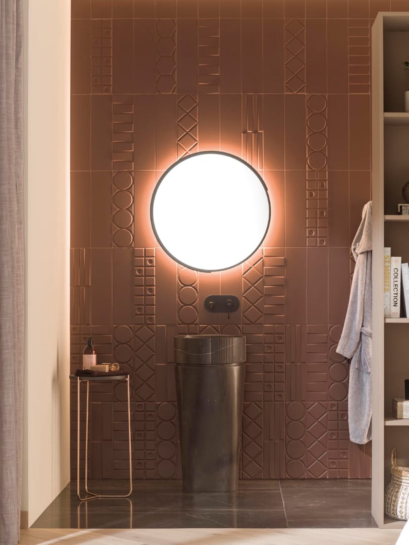 Geo Deco Maroon