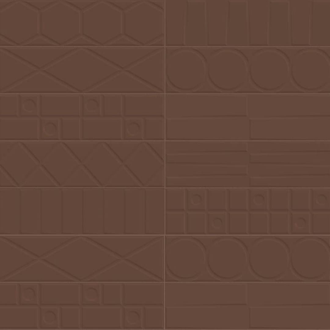 Geo Deco Maroon