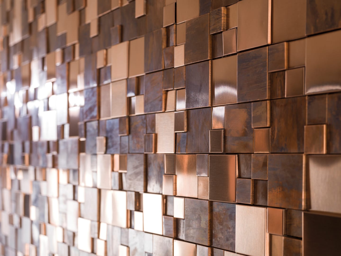Metal Bronze Mini 3D Cubes