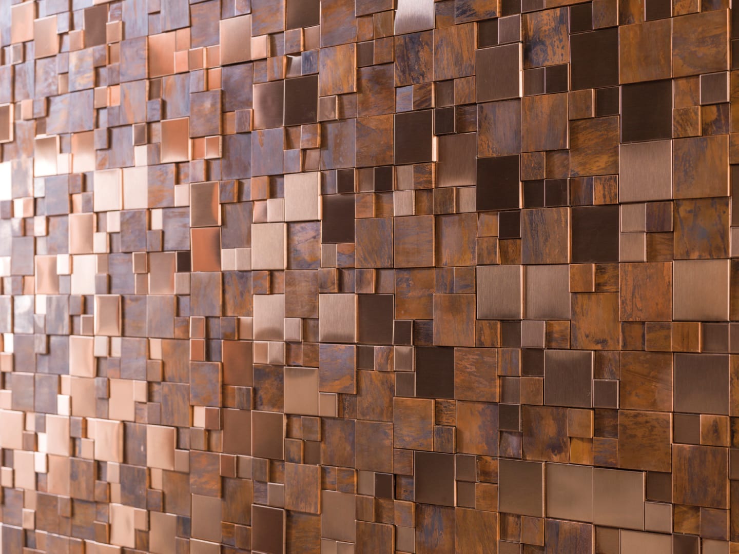 Metal Bronze Mini 3D Cubes