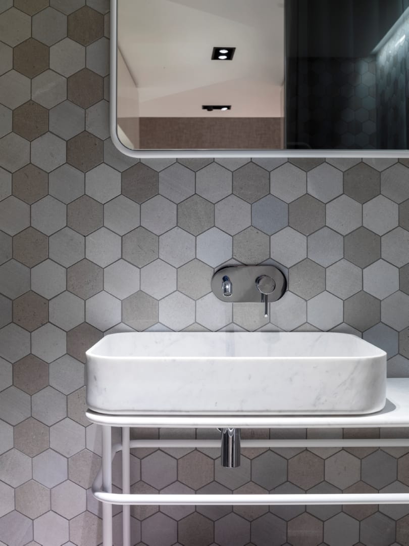 World Hexagon Texture Grey