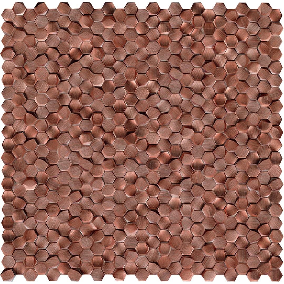 Gravity Aluminium 3D Hexagon Copper